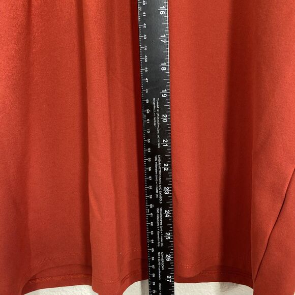 Acne Studios Shirt Mens Large Red NAVID Mock Neck Logo Collar Designer Tee - Picture 8 of 16